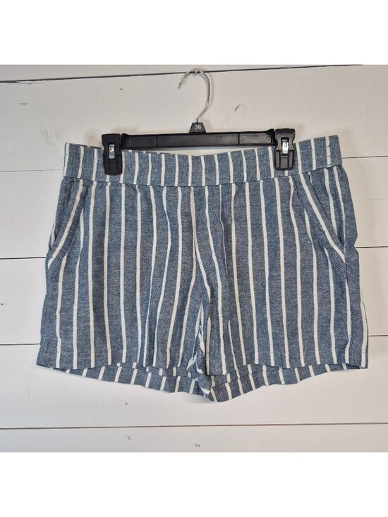 Sonoma Pants - Sonoma Women's Striped Blue & White Shorts With Pockets Size M